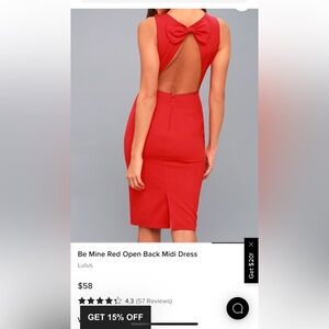 Lulu's Striking Scarlet Backless Dress